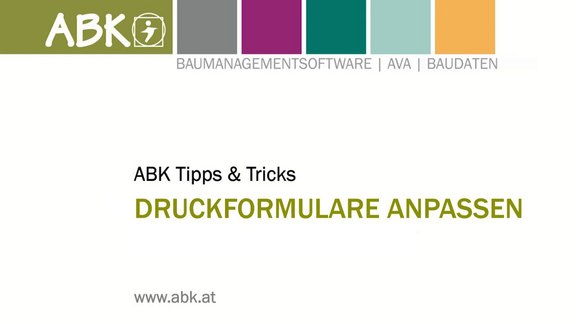 Tipps & Tricks Video: Druckformulare anpassen in ABK Videotutorial zum Thema Druckformulare anpassen in ABK